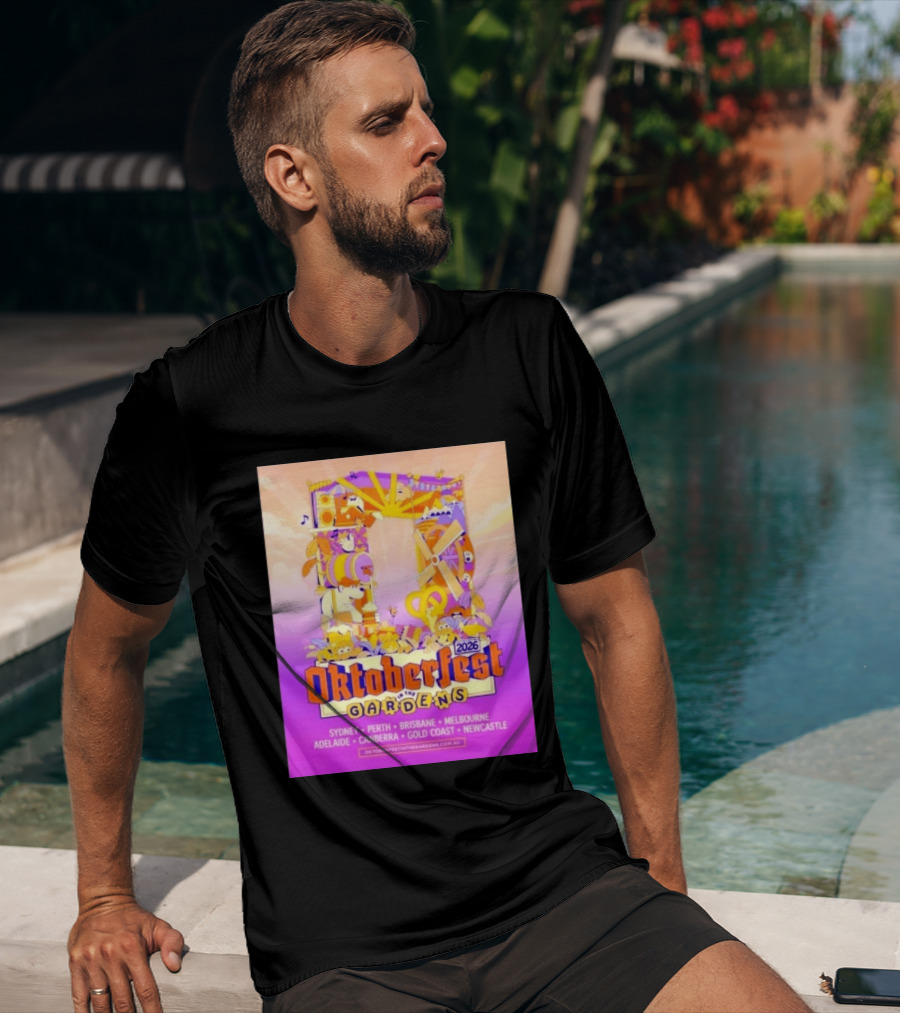 Oktoberfest In The Gardens 2026 Australian Tour Sydney Perth Brisbane Melbourne Adelaide Canberra Gold Coast Newcastle T-Shirt