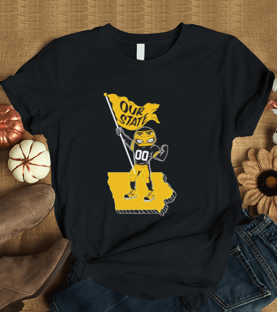 Our State Flag Iowa Beat Iowa State Sports Mascot Victory T-Shirt