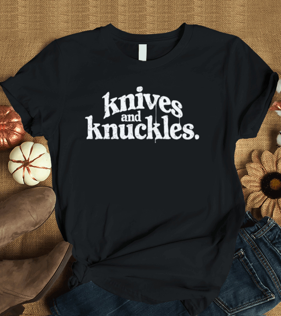 Knives And Knuckles Street Fight Weapon T-Shirt