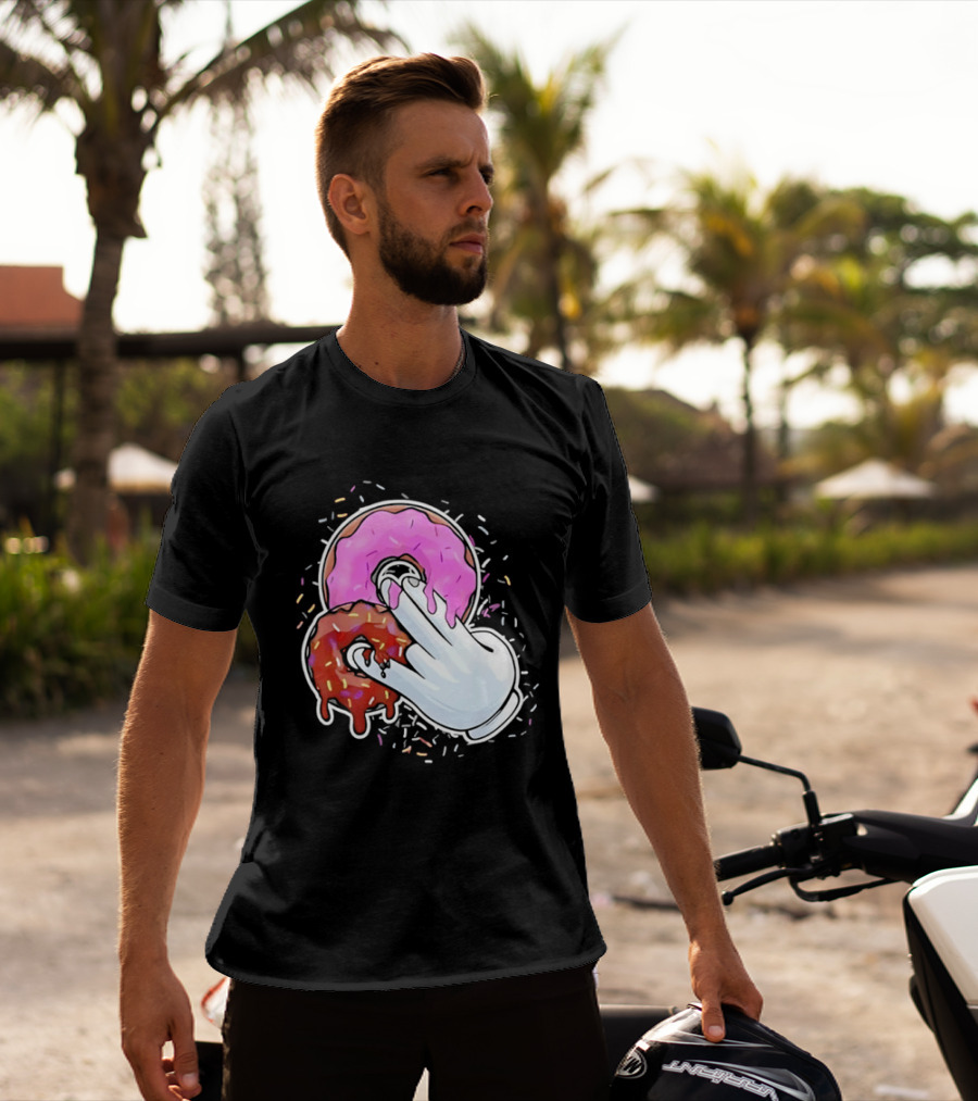 Two In The Pink One In The Stink Donut Gesture Sprinkles T-Shirt