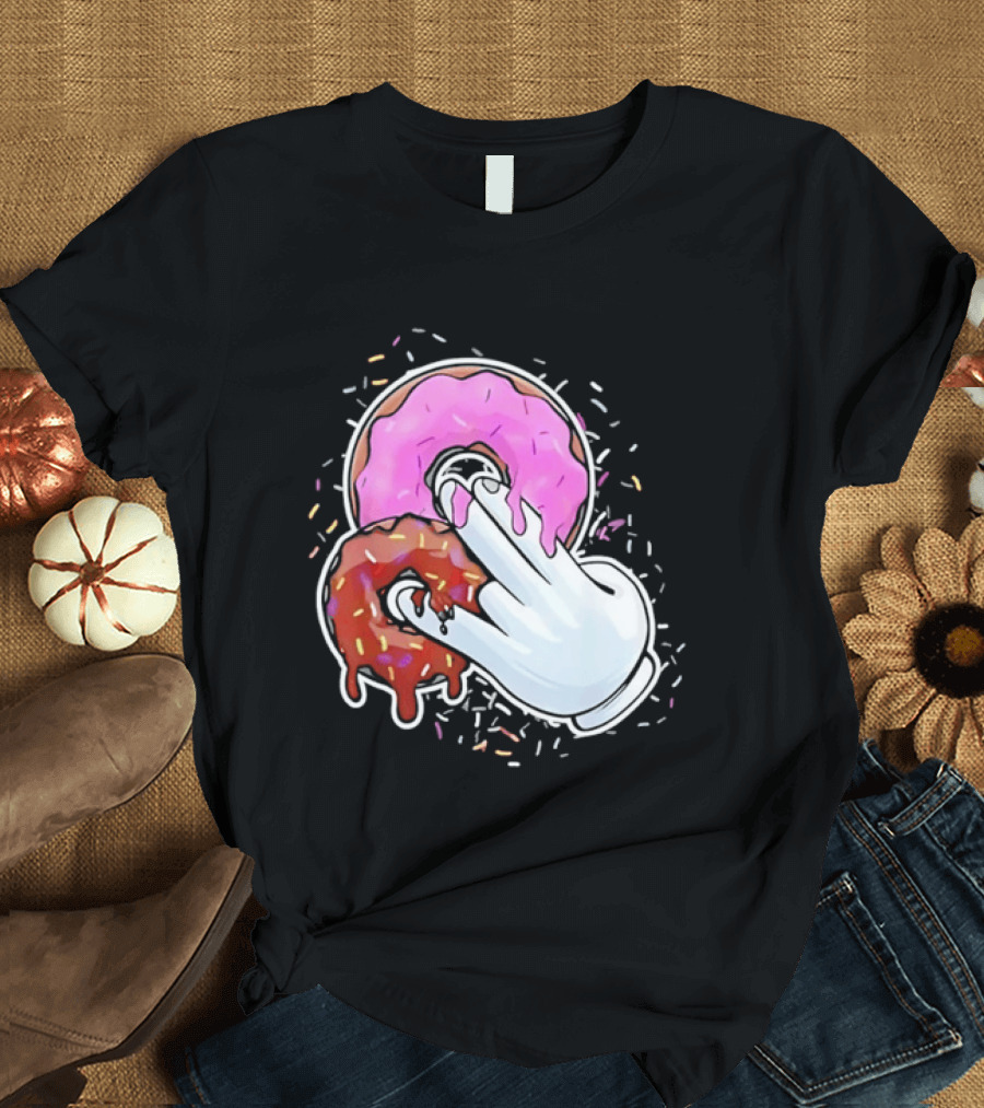 Two In The Pink One In The Stink Donut Gesture Sprinkles T-Shirt