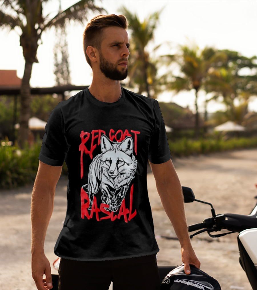 Red Coat Rascal Distressed Running Fox T-Shirt