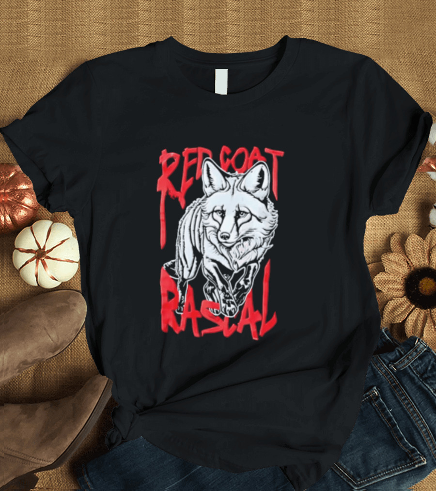 Red Coat Rascal Distressed Running Fox T-Shirt