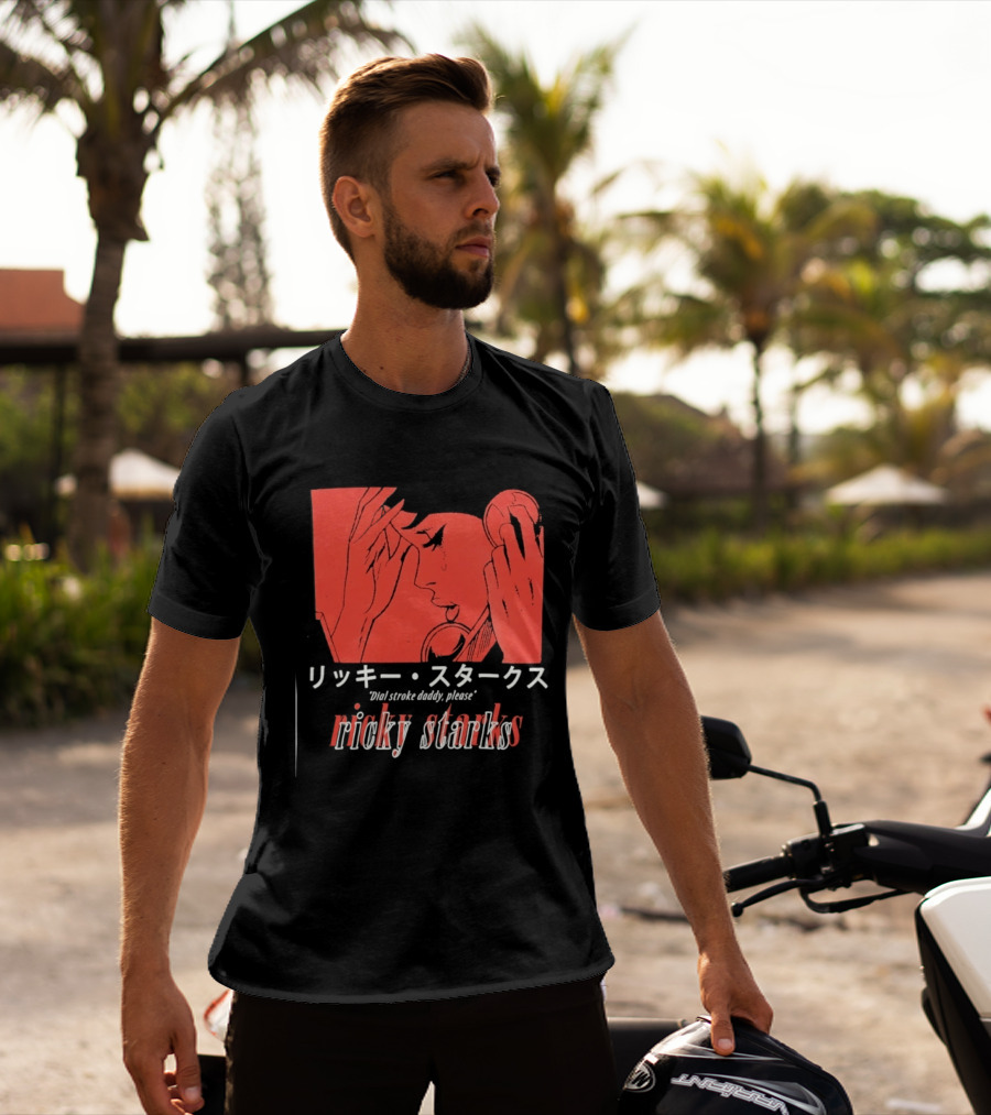 Ricky Starks Please Dial Stroke Daddy Japanese Style AEW T-Shirt