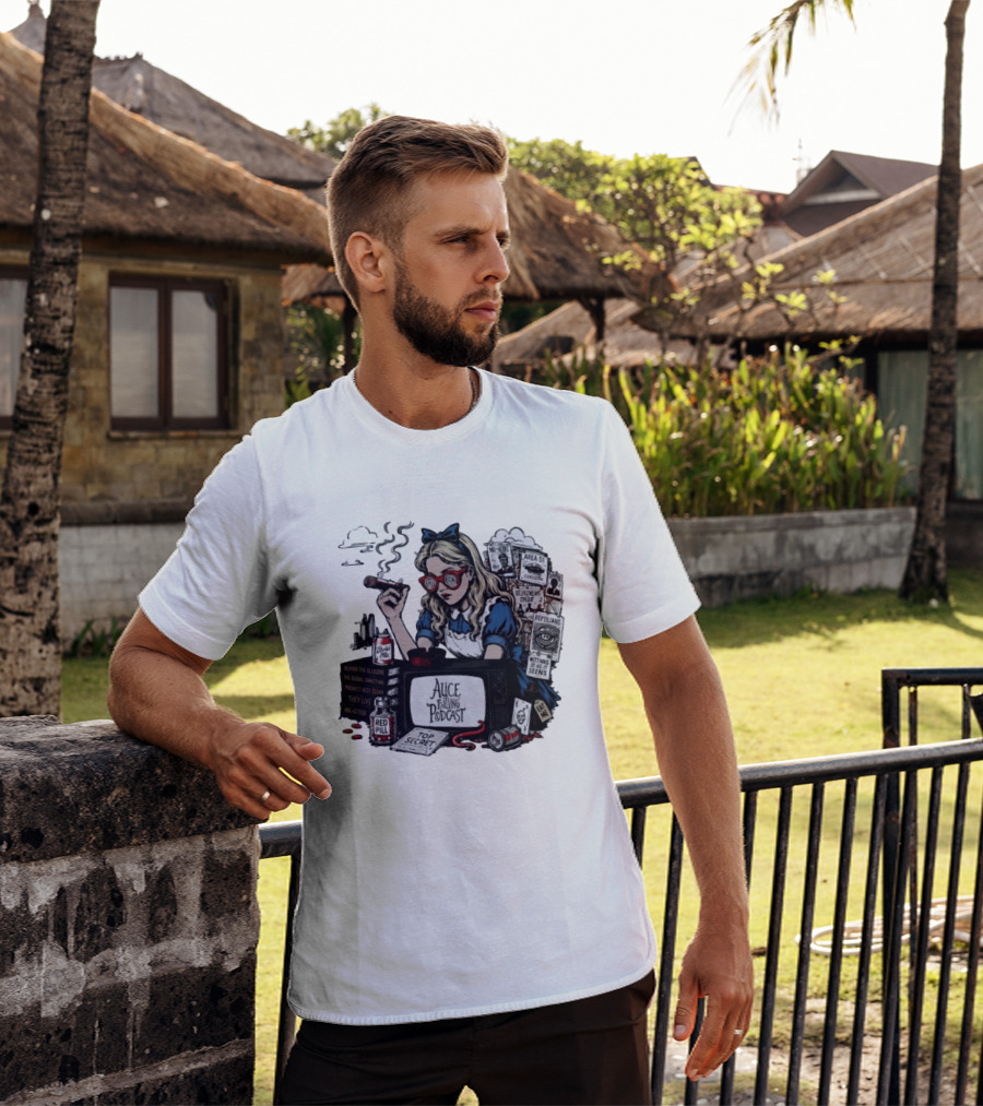 Alice Falling Podcast Conspiracy Theory Red Pill Top Secret Area 51 Reptilians Seeing Is Believing T-Shirt