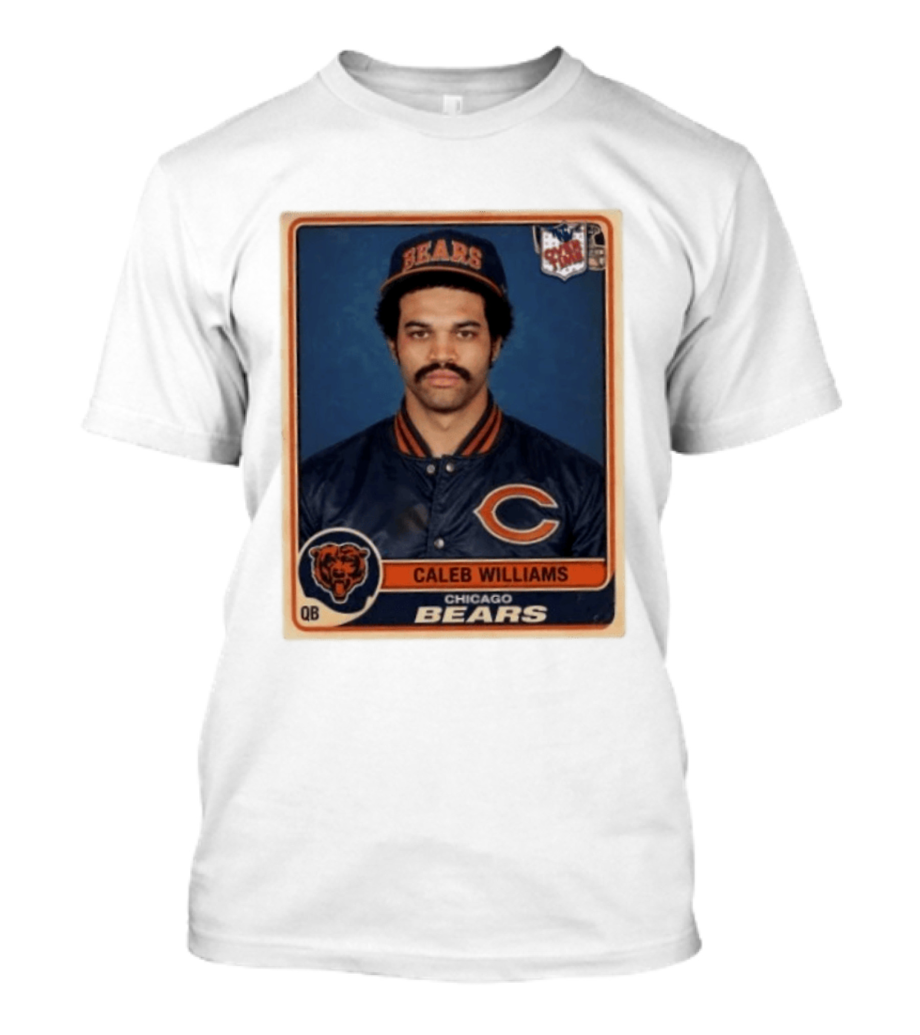 Caleb Williams Chicago Bears QB Vintage Football Card T-Shirt