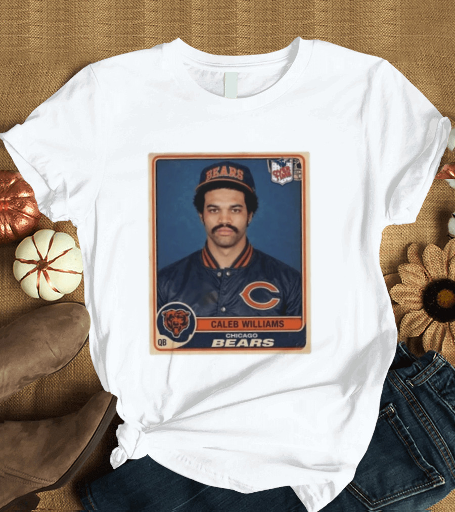 Caleb Williams Chicago Bears QB Vintage Football Card T-Shirt