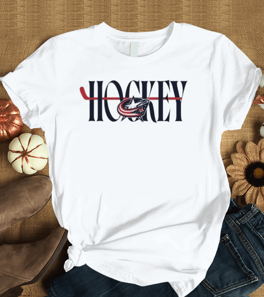 Columbus Blue Jackets Hockey Stick T-Shirt