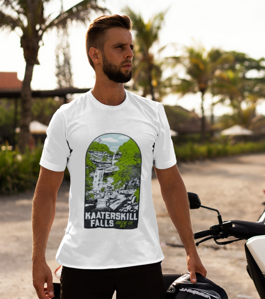 Kaaterskill Falls Greene Co NY Scenic Nature Waterfall Landscape T-Shirt
