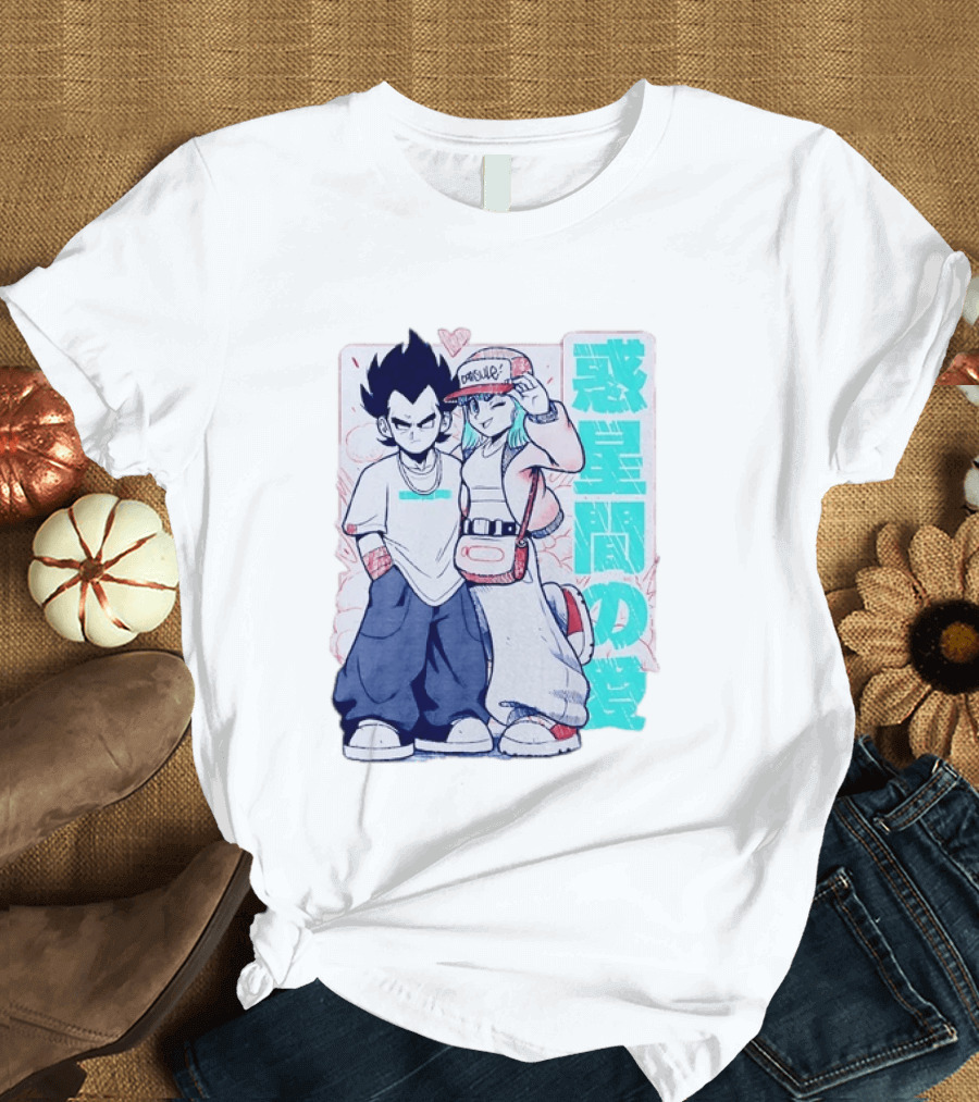 Vegeta Bulma Capsule Corp Love Dragon Ball Z Kanji T-Shirt
