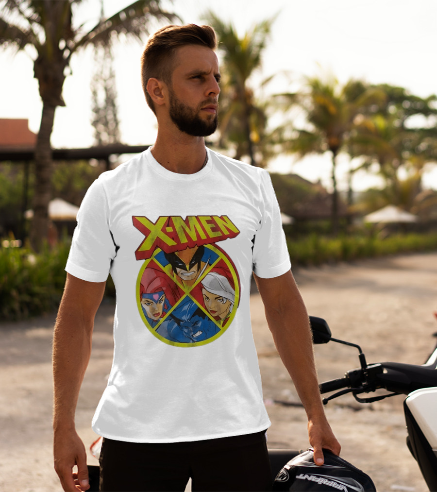 X Men Wolverine Jean Grey Rogue Beast Classic Comic Characters T-Shirt
