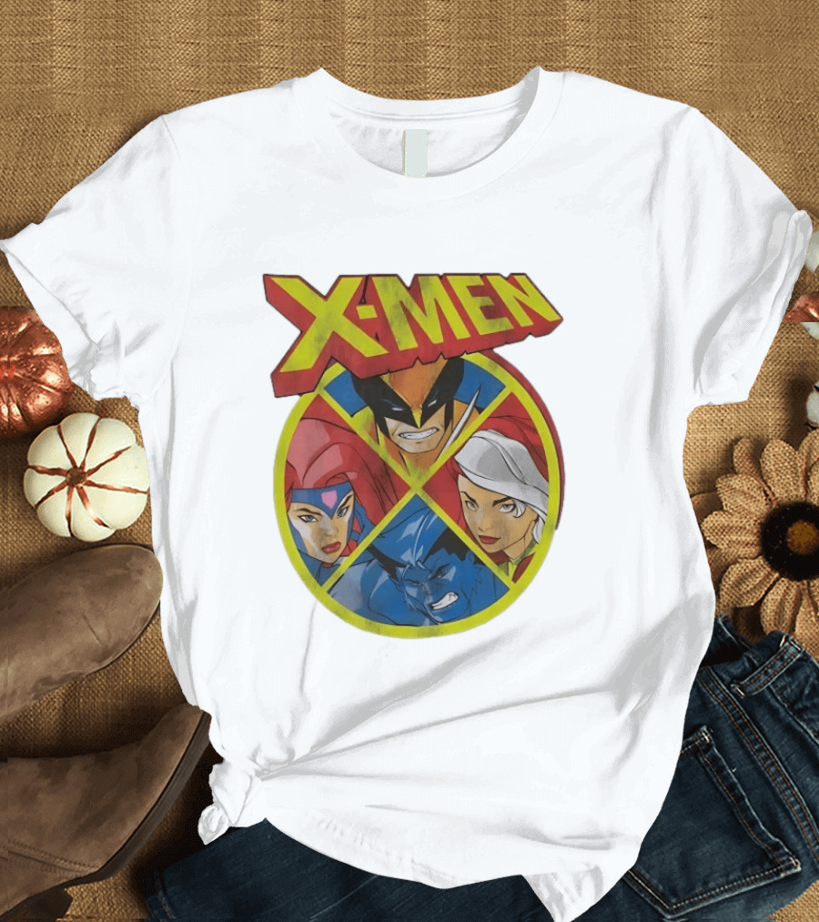 X Men Wolverine Jean Grey Rogue Beast Classic Comic Characters T-Shirt