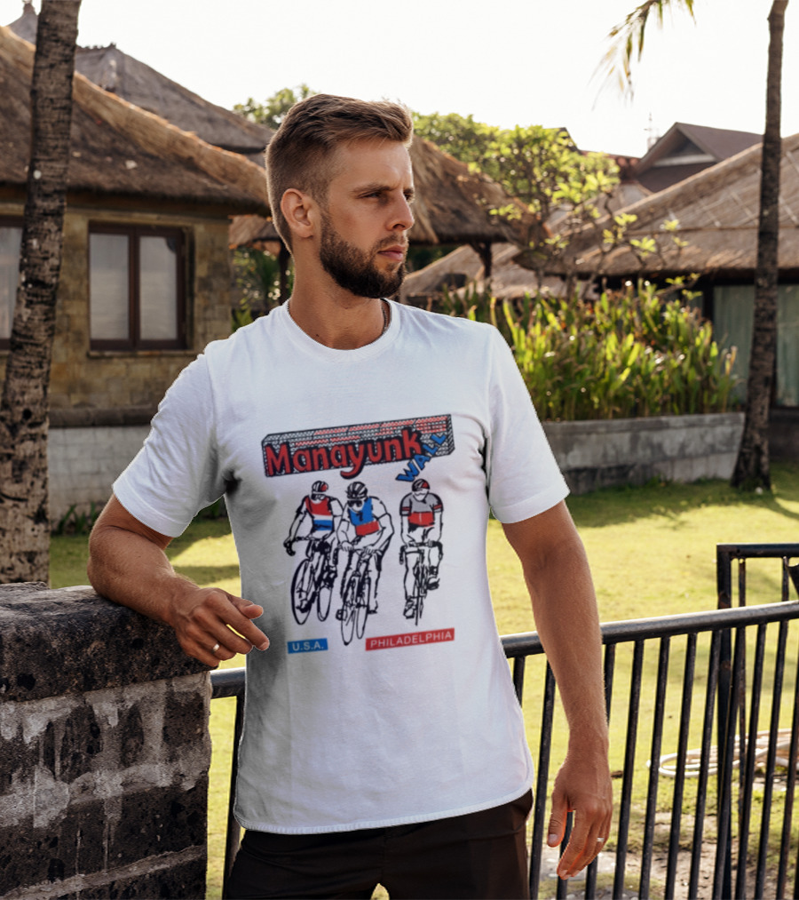 Manayunk Wall Classic USA Philadelphia Cycling Event T-Shirt