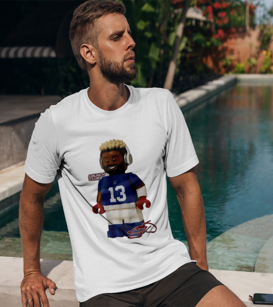 New York Giants Odell Beckham Jr. 13 Lego Figure Launch Club T-Shirt
