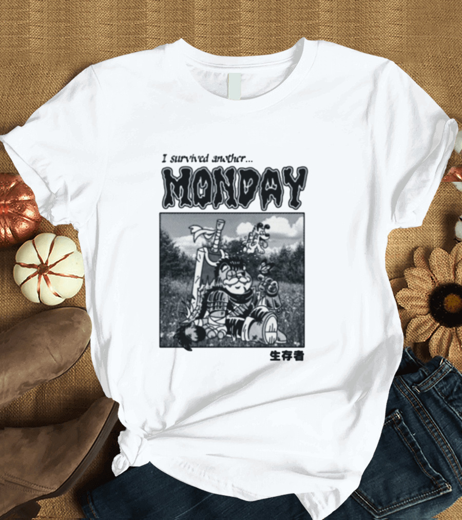 I Survived Another Monday Manga Survivor Berserk T-Shirt