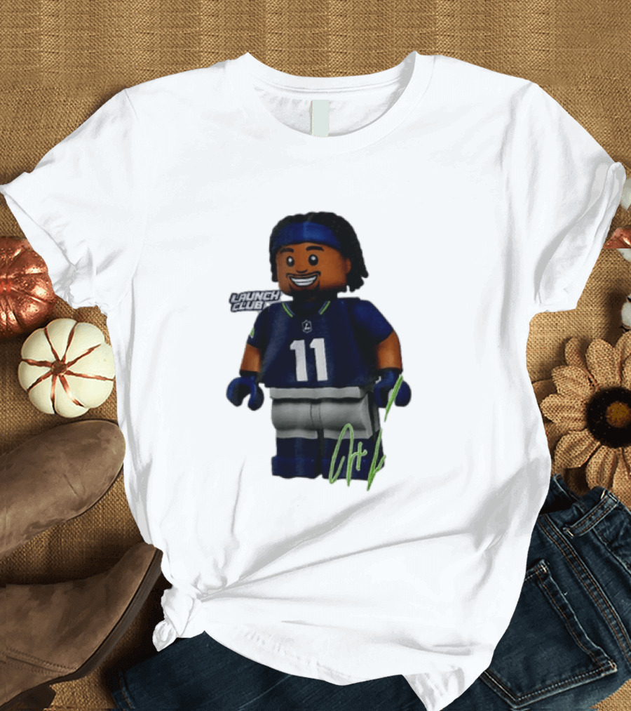 Seattle Seahawks Jaxon Smith Njigba Number 11 Launch Club Edition T-Shirt