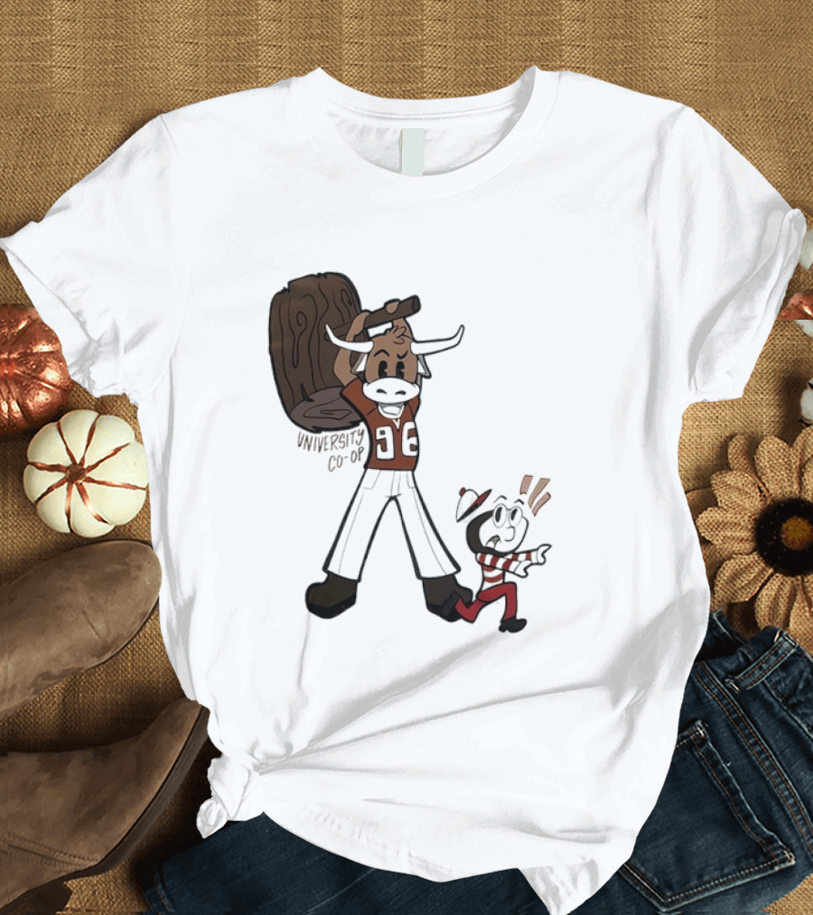 University Co Op Texas Longhorns Vs Ohio State Buckeyes 96 Mascot Showdown T-Shirt