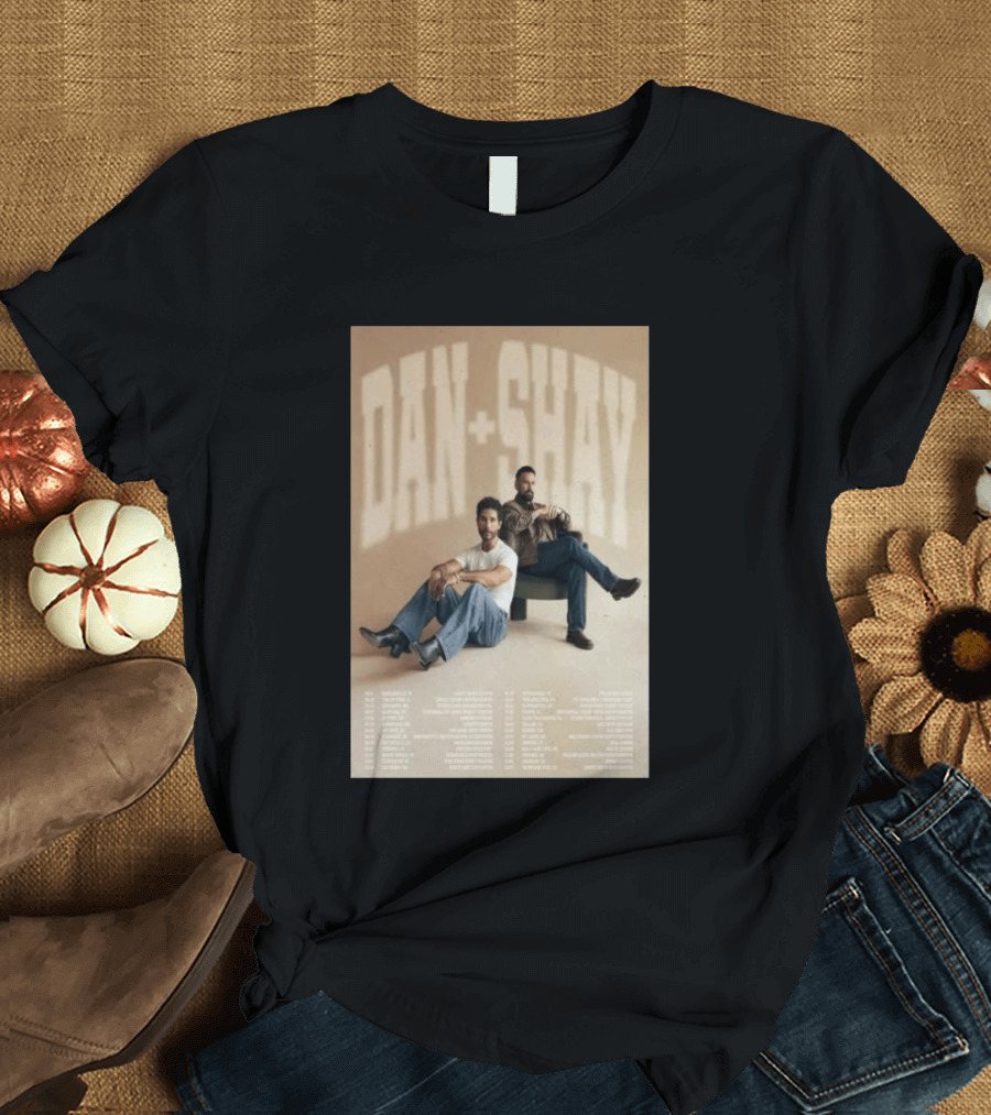 Dan + Shay 2026 Tour Dates Featuring North America Locations T-Shirt