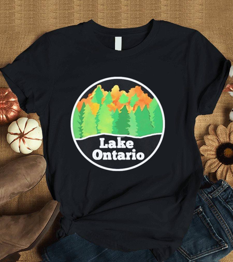 Lake Ontario Colorful Forest Landscape Nature Outdoors T-Shirt