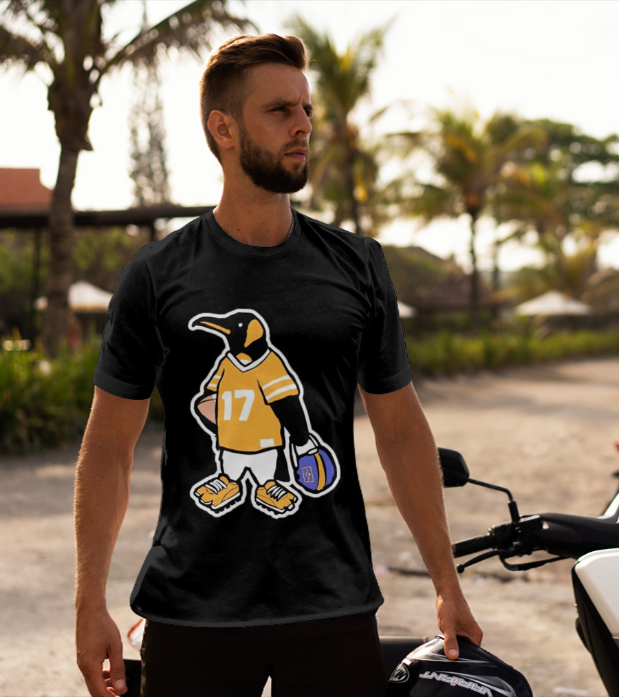 DNVR Number 17 Penguin In Denver Football Gear T-Shirt