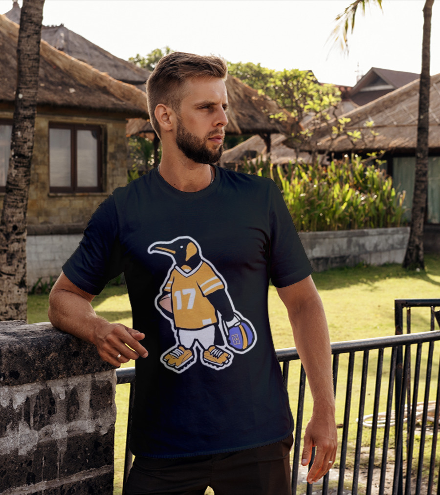 DNVR Number 17 Penguin In Denver Football Gear T-Shirt
