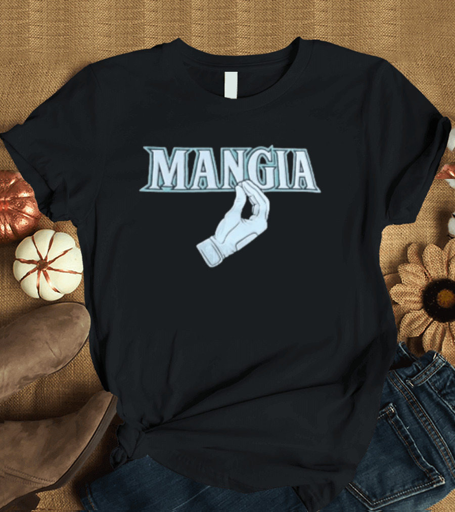 Dominic Canzone Seattle Mariners Mangia Gesture Fan T-Shirt