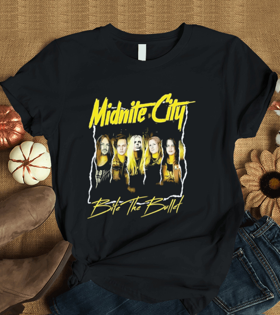 Midnite City Bite The Bullet Band Hard Rock Music T-Shirt
