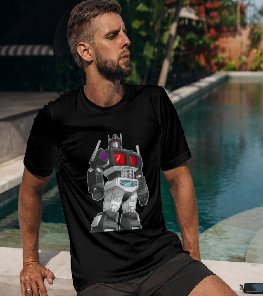 Transformers Decepticons Ajs Black Robot Red Windows Grid Cartoon T-Shirt