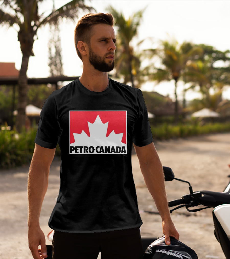 Petro Canada Canadian Gas Station Maple Leaf Branding T-Shirt