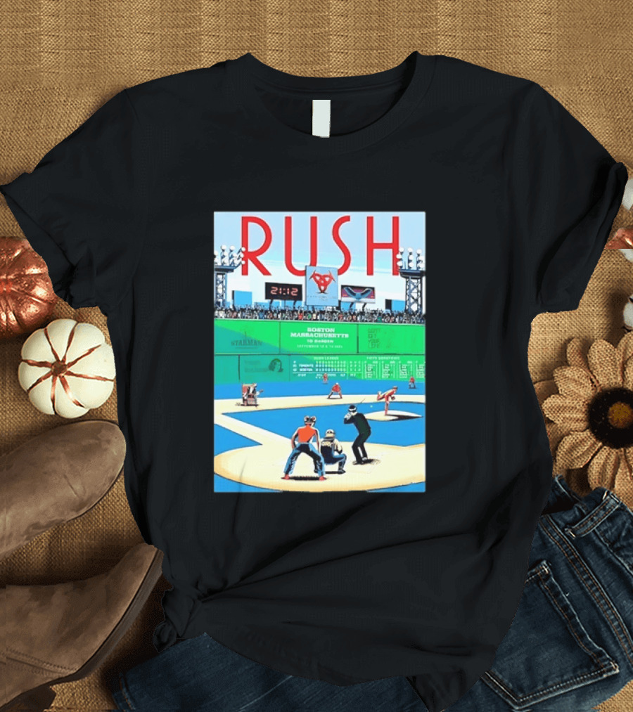 Rush 2112 Fifty Something Tour Boston Massachusetts TD Garden September 5 2024 Stadium Baseball T-Shirt