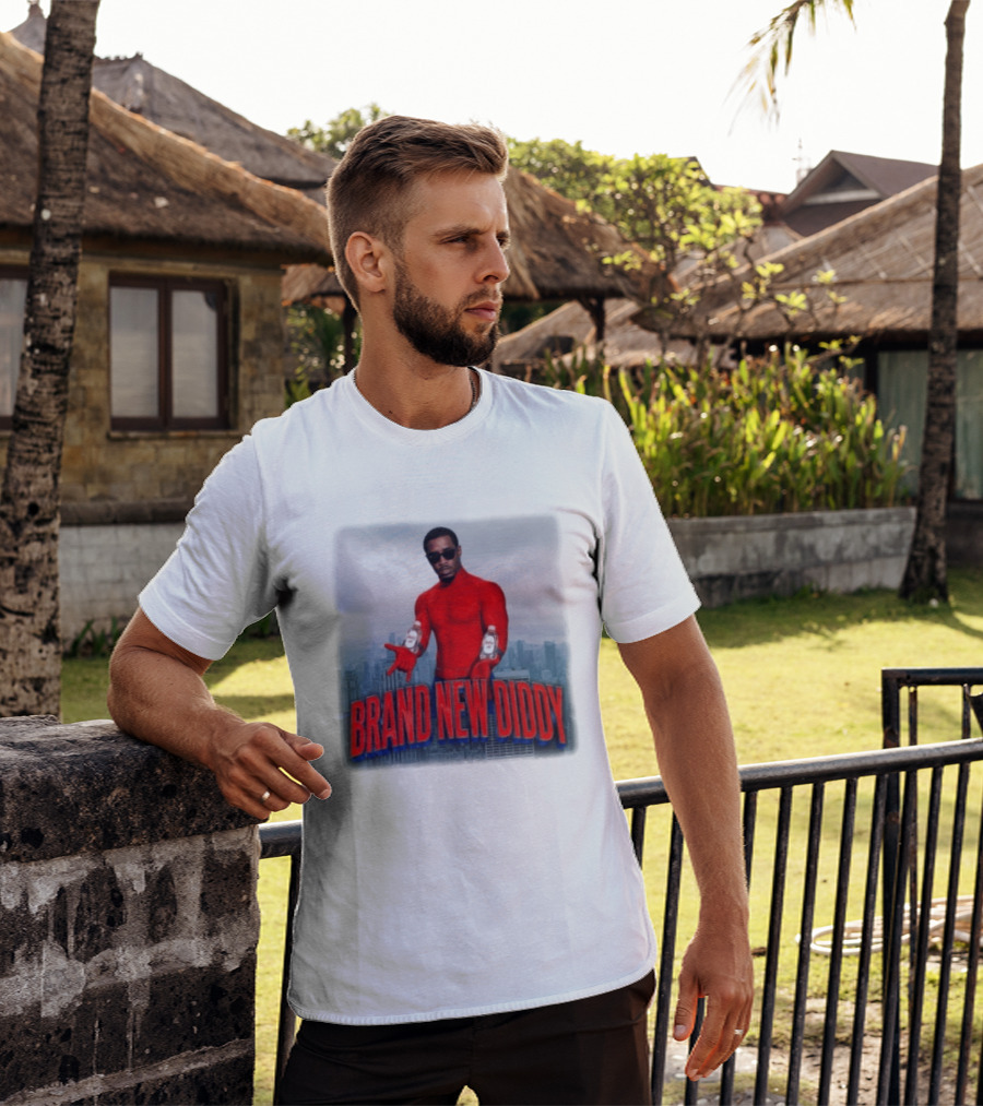 Brand New Diddy Red Outfit With Baby Oil Sean Combs City T-Shirt