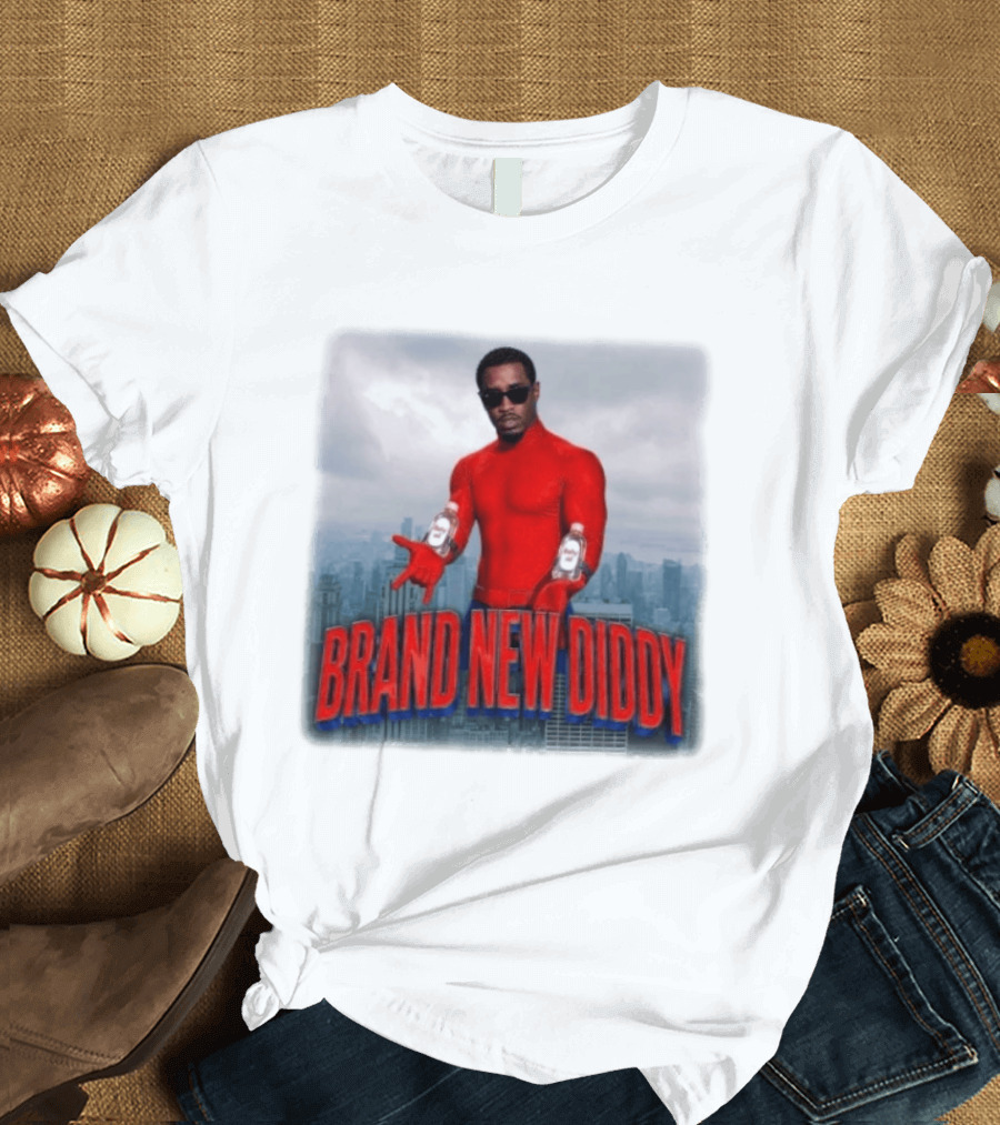 Brand New Diddy Red Outfit With Baby Oil Sean Combs City T-Shirt