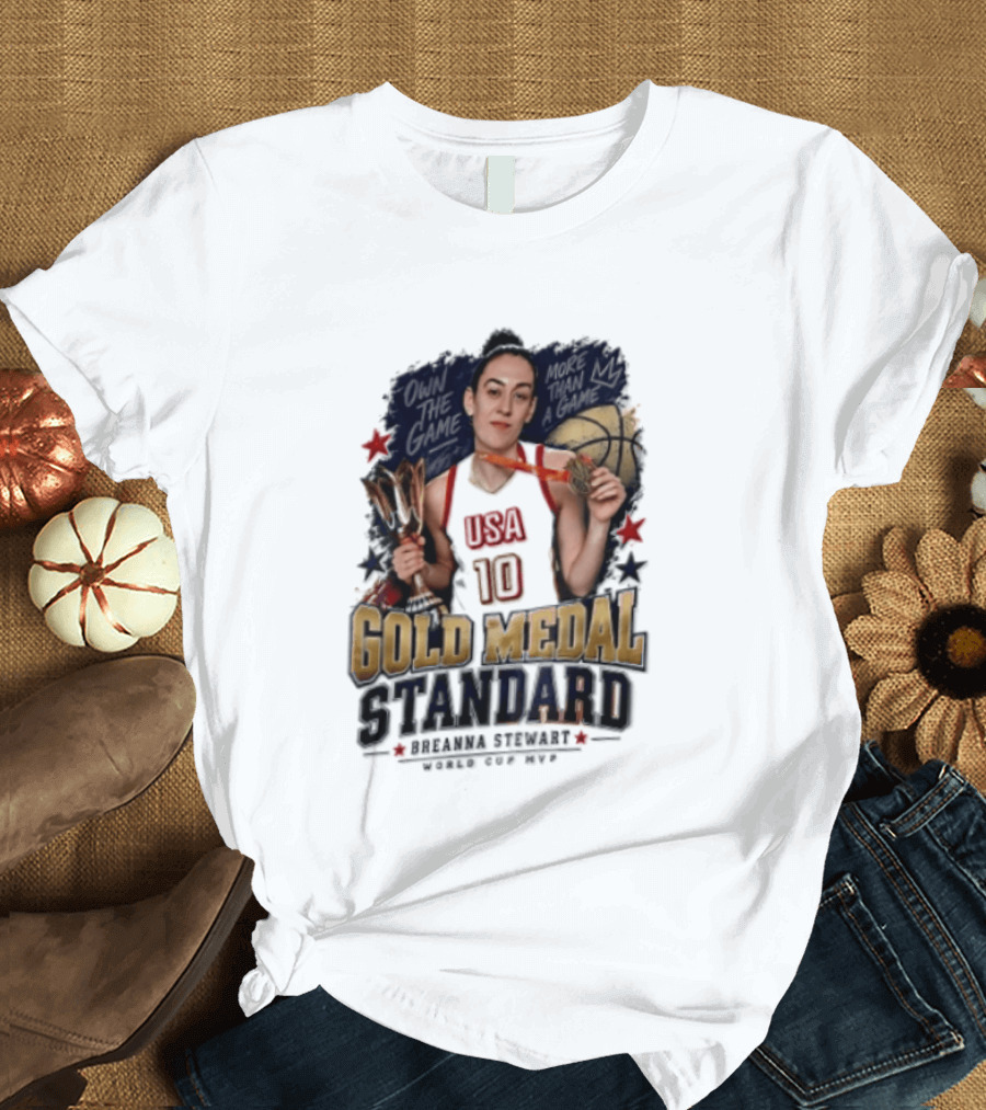 USA 10 Gold Medal Standard Breanna Stewart Basketball T-Shirt