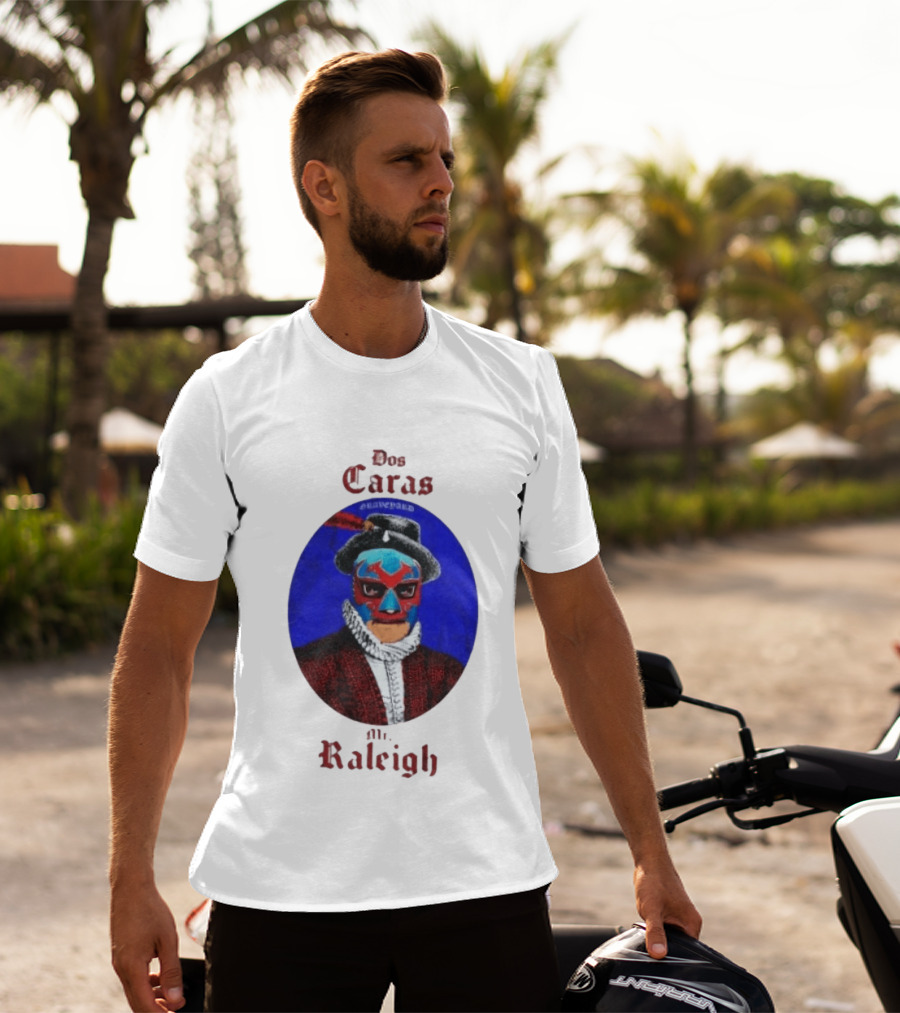 Dos Caras Mr Raleigh Graveyard Lucha Libre Mask T-Shirt