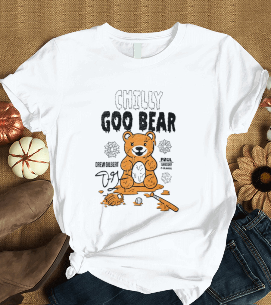Drew Gilbert New York Mets Chilly Goo Bear Foul Territory MLB Players T-Shirt