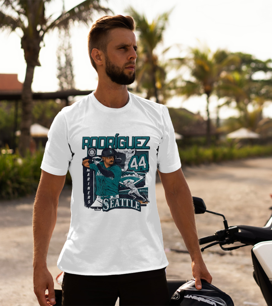 Rodríguez 44 Seattle Mariners Baseball Player T-Shirt