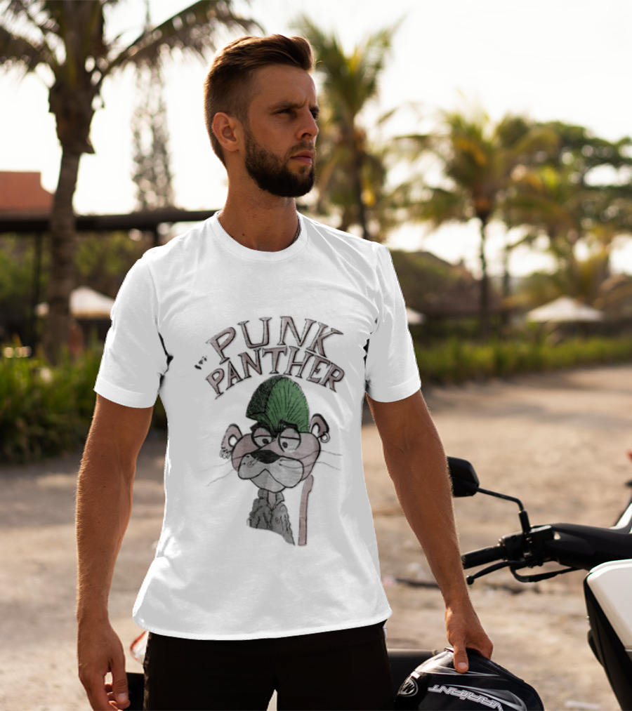 Punk Panther Green Mohawk Pink Panther T-Shirt
