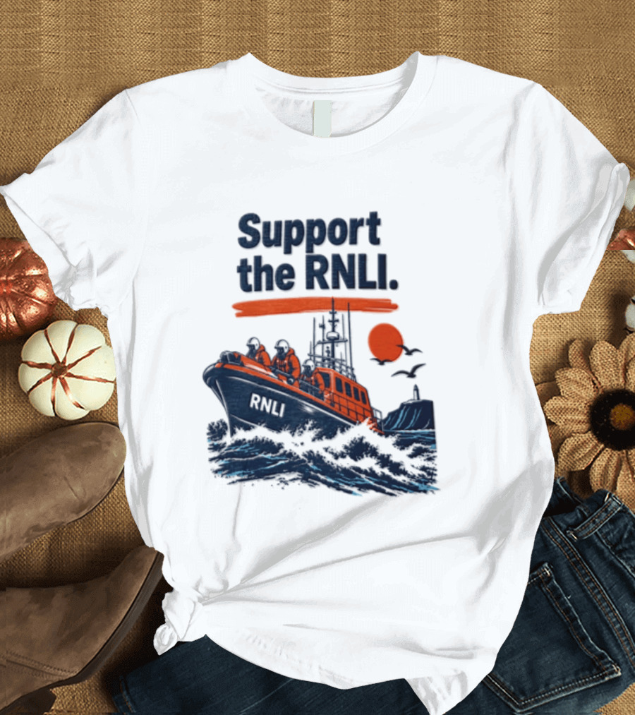 Support The RNLI Lifeboat Crew Royal National Lifeboat Institution T-Shirt