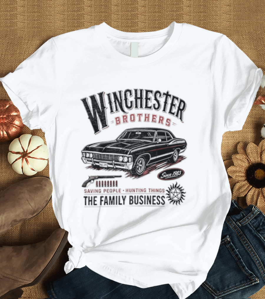 Winchester Brothers Saving People Hunting Things The Family Business T-Shirt