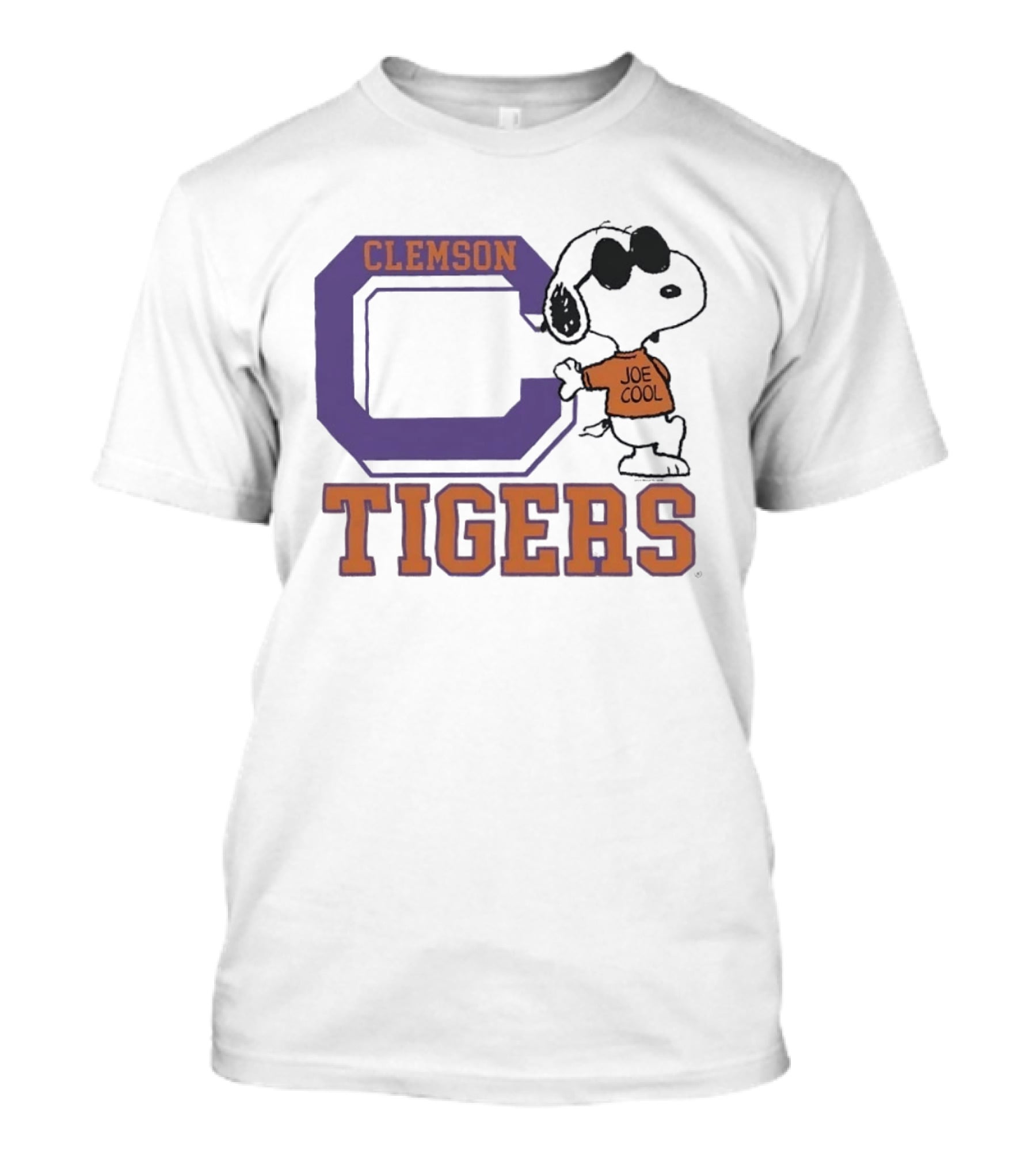Clemson Tigers Snoopy Joe Cool Peanuts College Sports T-Shirt