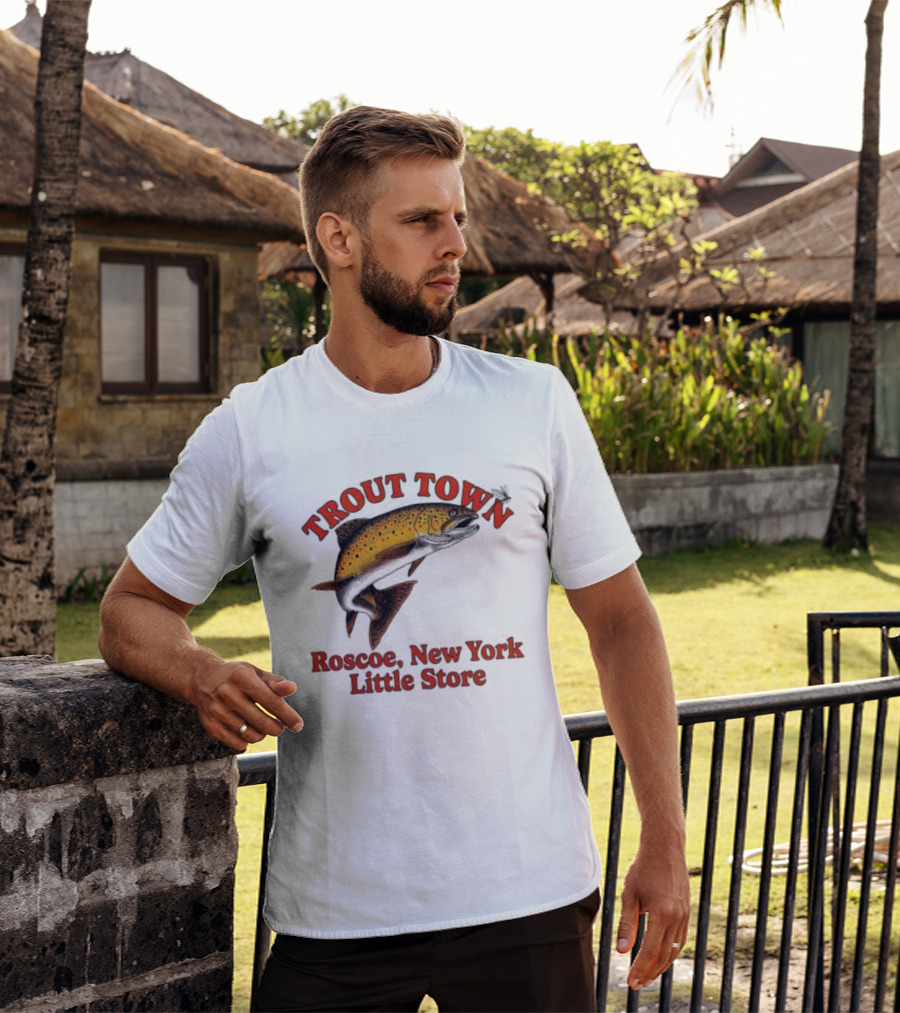 Trout Town Roscoe New York Little Store Fish T-Shirt