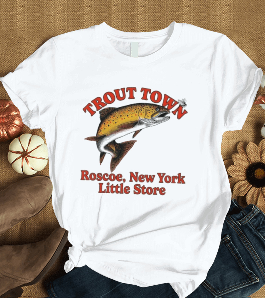 Trout Town Roscoe New York Little Store Fish T-Shirt