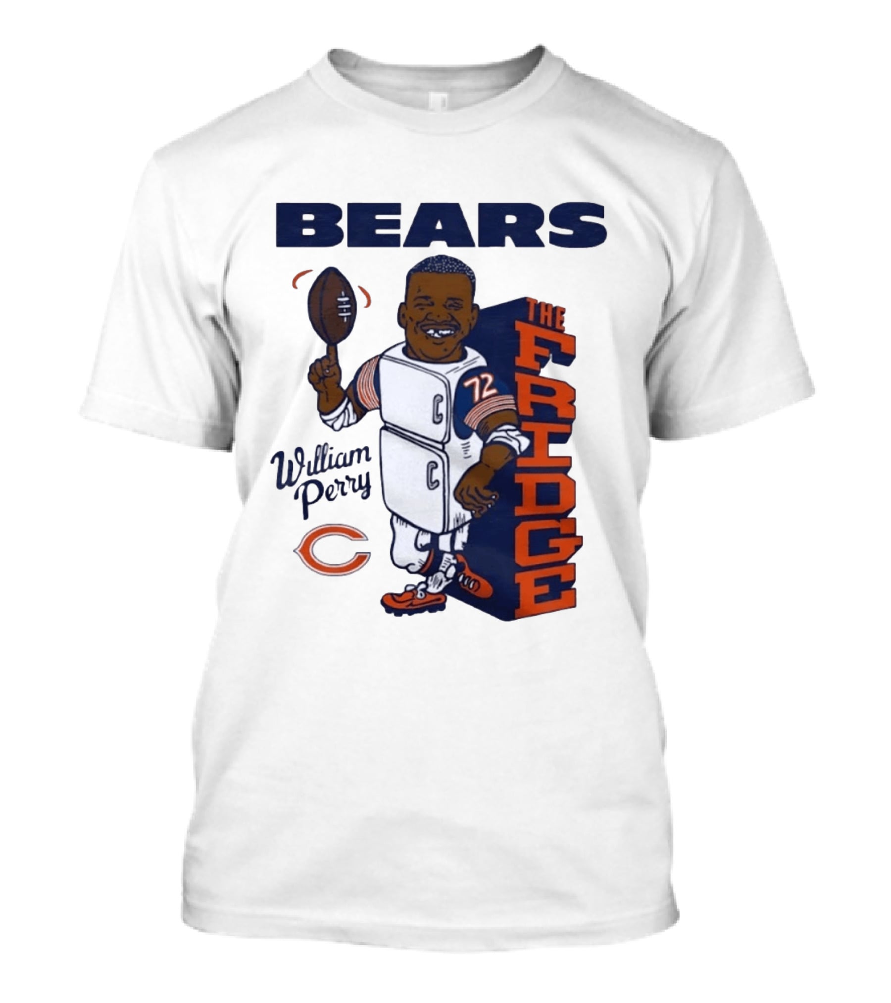 Chicago Bears William Perry The Fridge 72 Football T-Shirt