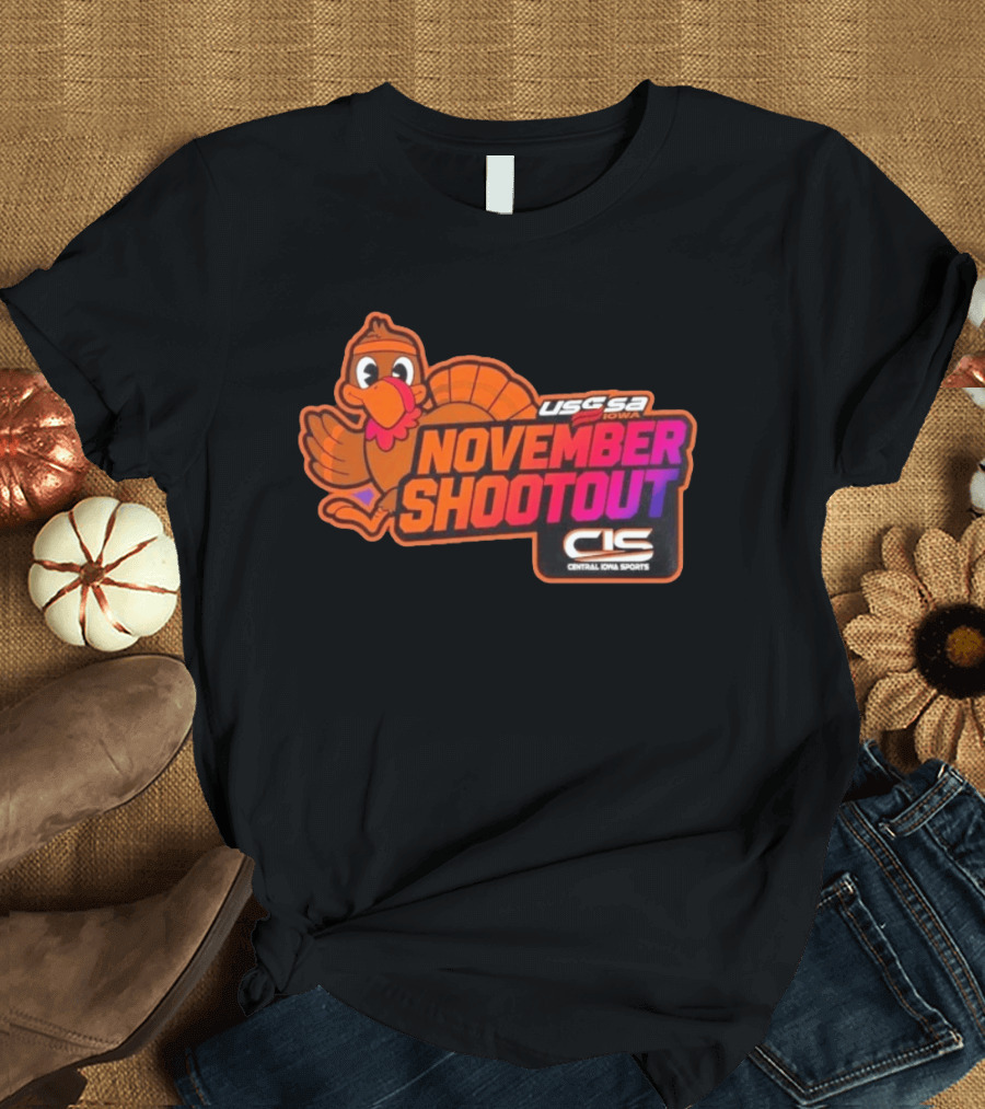 USSSA Iowa November Shootout CIS Central Iowa Sports Turkey 2026 T-Shirt