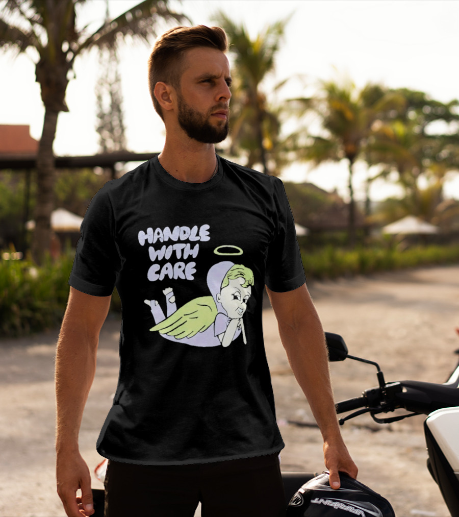 Handle With Care Angel Pastel Halo Wings T-Shirt