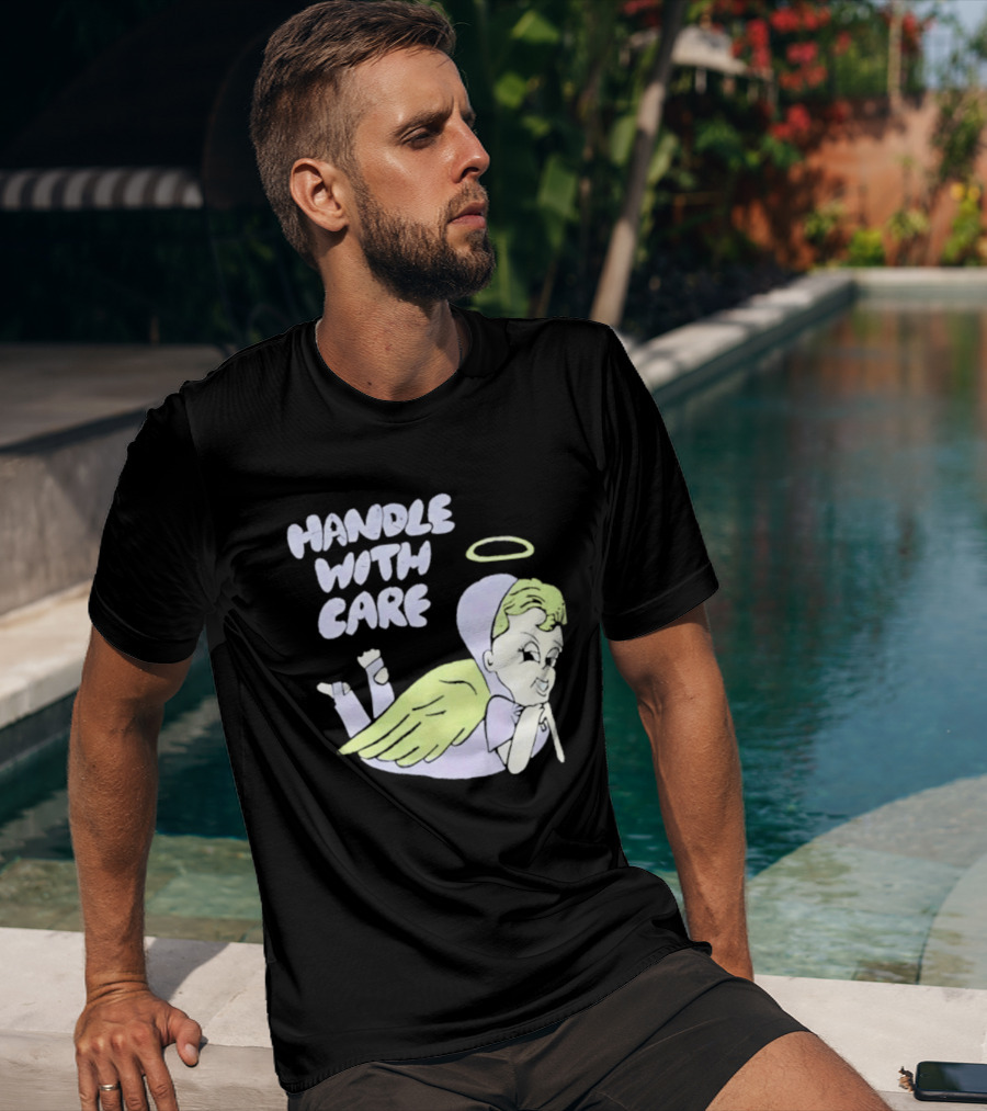 Handle With Care Angel Pastel Halo Wings T-Shirt
