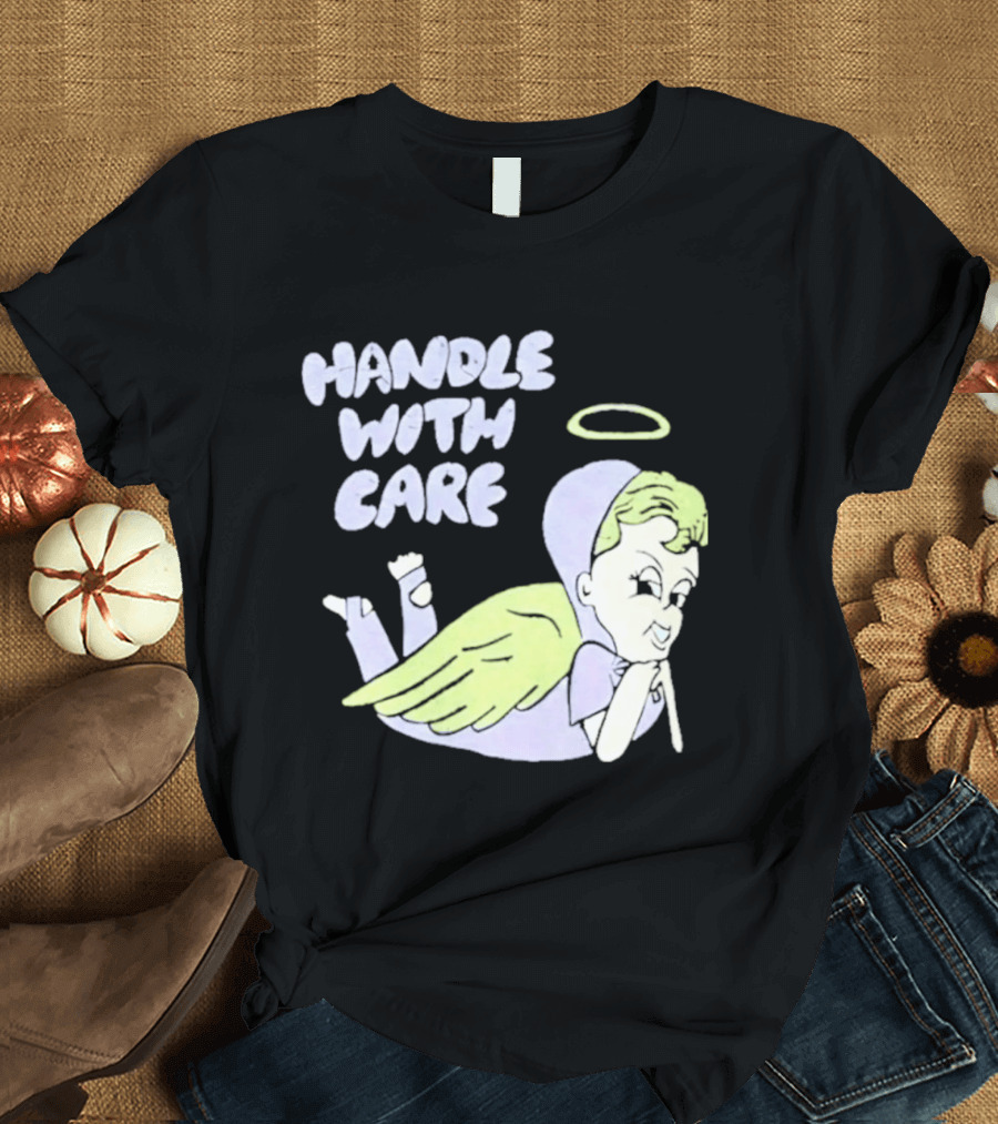 Handle With Care Angel Pastel Halo Wings T-Shirt