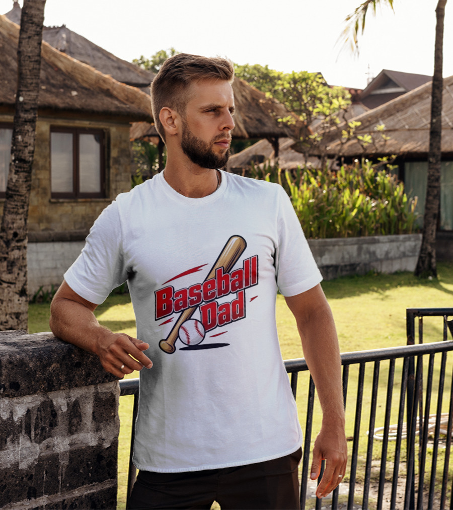 Baseball Dad Bat And Ball Sports T-Shirt