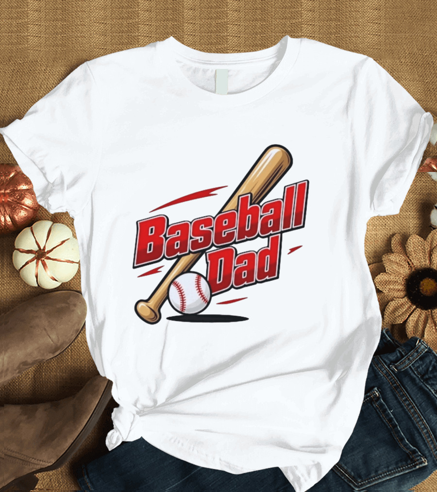Baseball Dad Bat And Ball Sports T-Shirt