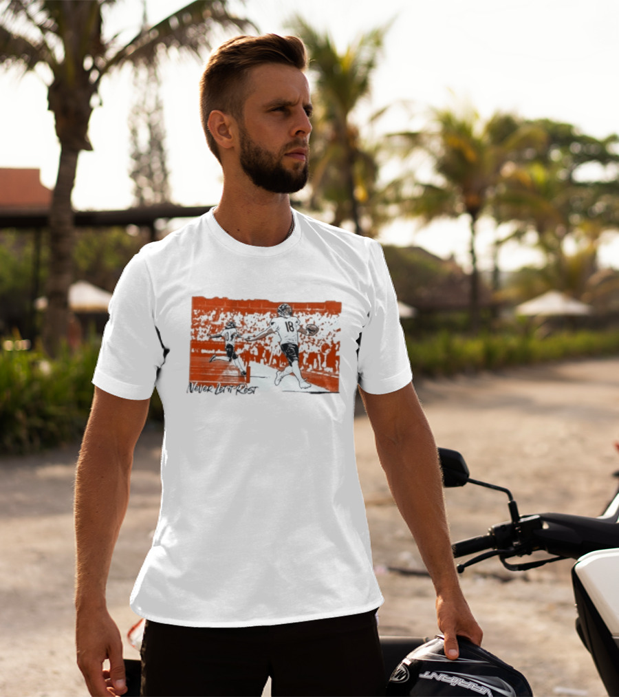 Caleb Williams Luther Burden III Never Let It Rest Chicago Bears Football T-Shirt